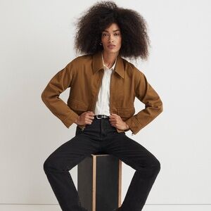 Cropped Utilitarian Jacket in (Re)generative Chino